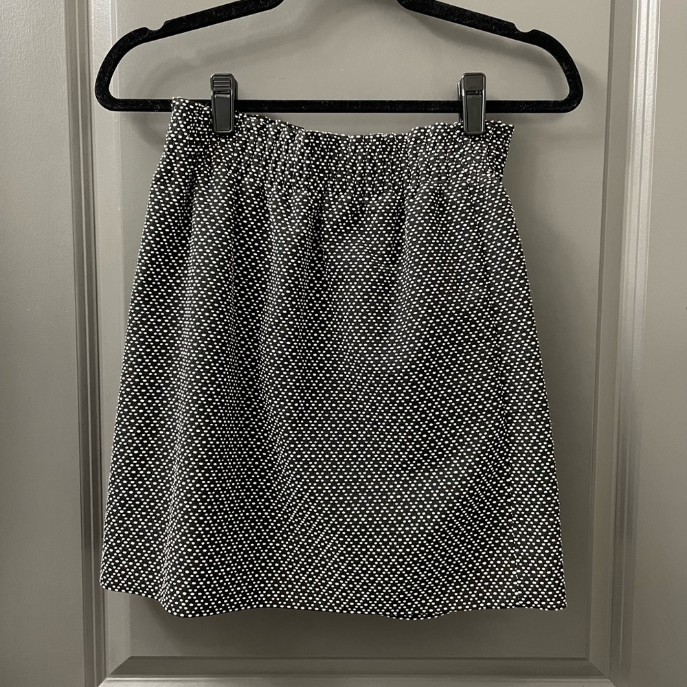 J. Crew Factory Black White Dot Skirt